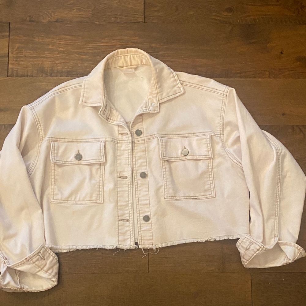 No Boundaries Light Tan Denim Jacket